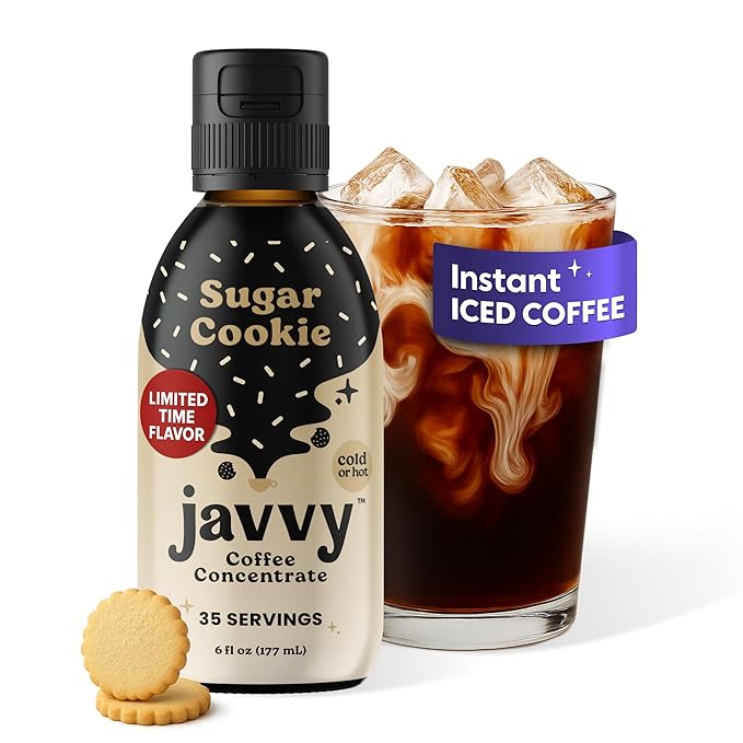 Coffee Concentrate - Limited Release Flavors - Cold Brew Coffee, Perfect for Hot or Iced Instant Coffees, Hot Drinks, Cold Brew Concentrate, 35 Servings - Sugar Cookie