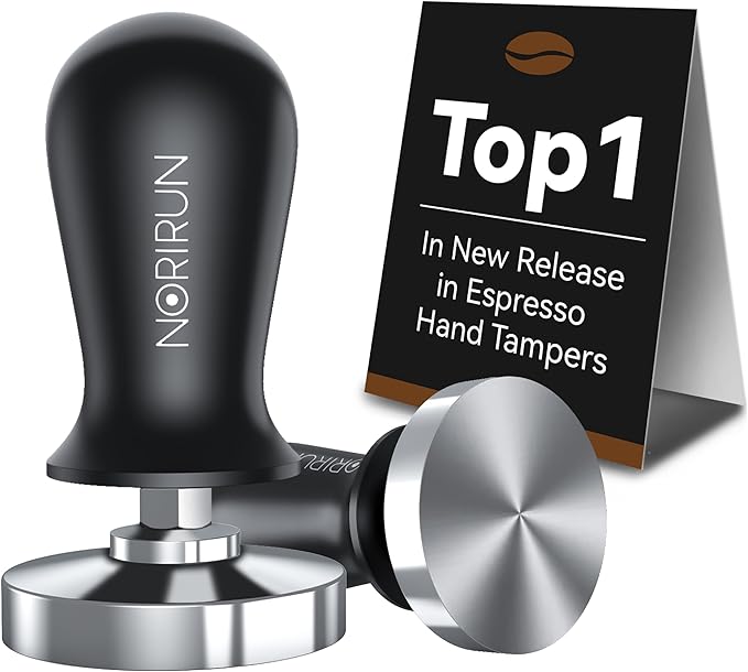 53mm Espresso Tamper with Auto-Return Spring Coffee Accessory,Level Press Anti-Tilt Design,304 Stainless Steel Base,Easy Clean,Professional Ergonomic Handle