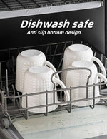 Load image into Gallery viewer, Ceramic Coffee Mugs 15 oz, Large Waffle Embossed Mug Set, Coffee Cups for Latte, Cappuccino, Cocoa, Tea, Mocha, Milk, Housewarming Wedding Present,Microwave &amp; Dishwasher Safe - Set of 4 (White)