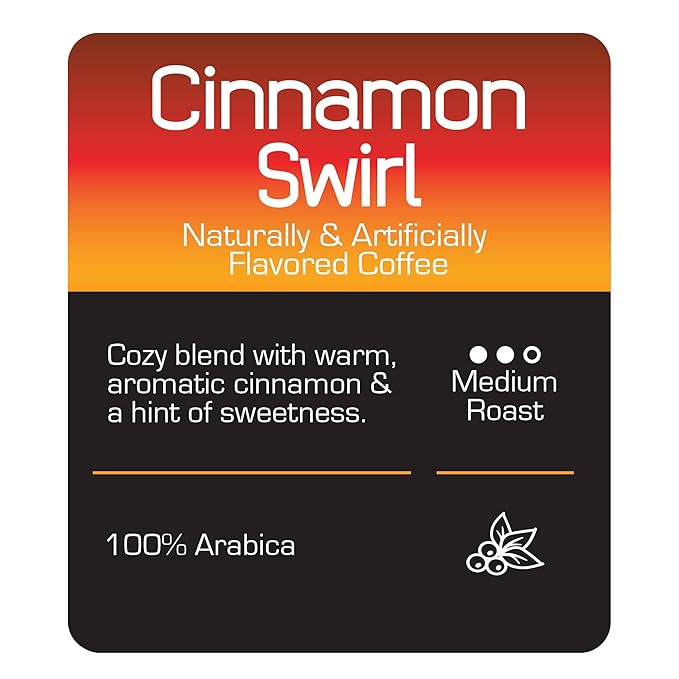 Roast Ridge Single Serve Coffee Pods for Keurig K Cup Brewers, Cinnamon Swirl, Medium Roast, 100 Count