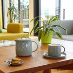 Load image into Gallery viewer, Fourlife 620Ikw Ceramic Teapot, 1.9 fl oz (591 ml), 3 Cups, Includes Tea Strainer, Microwave and Dishwasher Safe, Gray, Ink Wash, Danjou Teapot