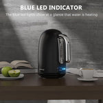 Load image into Gallery viewer, Electric Kettles, 1.7L Tea Kettle, Hot Water Boiler Heater, Stainless Steel Electric Teapots BPA Free, Auto Shut-Off &amp; Boil-Dry Protection, 120V/1500W-Black