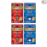 Load image into Gallery viewer, Twinings Holiday Variety Pack Tea Bags, Christmas Tea and Winter Spice, 20 Count (Pack of 4), Enjoy Hot or Iced
