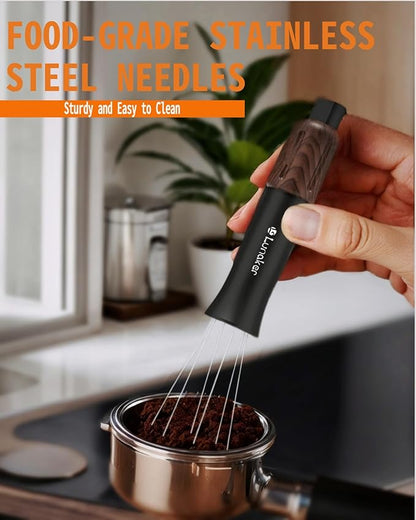 Flick WDT Espresso Distribution Tool - Tamper With Retractable Needles - Coffee & Espresso Machine Accessories