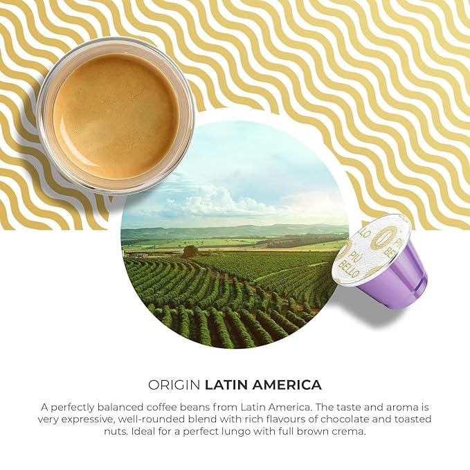 Piu Bello Espresso Coffee Pods for Nespresso Original Machines – Light Roast Variety Pack – 3 Flavors: Chocolate, Nuts, Sweet Caramel – Rich & Balanced Taste – Kosher Certified (3-Flavor Multipack, 120 Count)