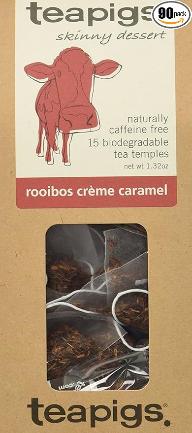 Teapigs Rooibos Creme Caramel Tea Bags Made With Whole Leaves (6 Packs of 15 Tea bags)