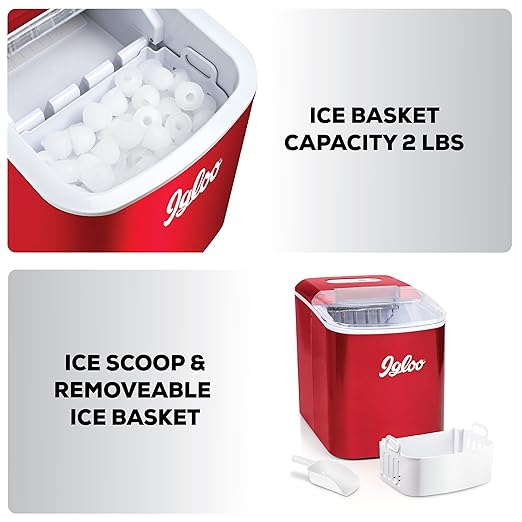 Igloo 26-lb Automatic Electric Countertop Ice Maker - 9 Cubes in 7 Mins, with Scoop and Basket