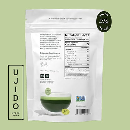 Ujido The Path of Zen Japanese Matcha Green Tea Powder Ceremonial Blend (4 oz)