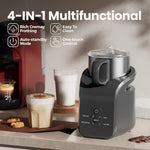Load image into Gallery viewer, Milk Frother - Electric Steamer, 4-in-1 Automatic Warm and Cold Cappuccino Foam Maker, 12.5oz Milk Warmer for Latte, Macchiato, Stainless Steel