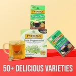 Load image into Gallery viewer, Twinings Green Tea with Mint Individually Wrapped Bags, 20 Count (Pack of 6), Invigorating Aroma, Caffeinated, Enjoy Hot or Iced, 120 Teabags