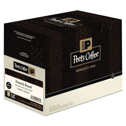 Peet's Coffee French Roast, Dark Roast, 22 Count Single Serve K-Cup Coffee Pods for Keurig Coffee Maker