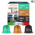 Load image into Gallery viewer, Artuzzi 60ct - Coffee Pods I Compatible with Nespresso Original Machines | Espresso Ristretto Lungo Coffee Capsules | Espresso Variety Pack I Aluminum &amp; Recyclable