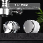 Load image into Gallery viewer, IKAPE Coffee Products, 51mm Coffee Distributor &amp; Hand Tamper, Adjustable Depth Espresso Distributor Fits All 51mm Espresso Portafilter, Compatible with Delonghi Bottomless Portafilter (White)