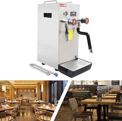 Commercial Steam Milk Frother, 8L/2.1 Gallon Coffee Foam Maker Frothing Machine Electric Milk Foam Maker for Tea Coffee Shop Hotel Bar