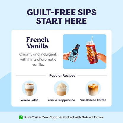 Coffee Concentrate - Cold Brew Coffee, Perfect for Hot or Iced Instant Coffees, Hot Drinks, Cold Brew Concentrate, 35 Servings - French Vanilla