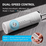 Load image into Gallery viewer, Bincoo Performance Milk Foamer - Dual Speed, Waterproof, Stainless Steel, Ultra Fast Handheld Drink Mixer - Create Barista Microfoam in 40 Seconds for Latte, Cappuccino &amp; Coffee at Home (Black)