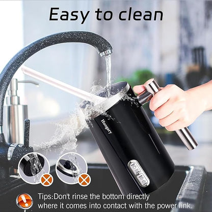 Huogary Milk Frother, 4 in 1 Electric Milk Steamer, Automatic Hot & Cold Foam Maker, Milk Warmer for Coffee, Latte, Cappuccino, Macchiato, 120V