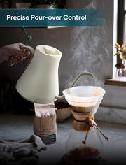 Electric Kettles, INTASTING Gooseneck Electric Kettle, ±1℉ Temperature Control, Stainless Steel Inner, Quick Heating, for Pour Over Coffee, Brew Tea, Boil Hot Water, 0.9L (Morandi White)