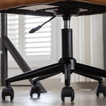 Load image into Gallery viewer, VESCASA Adjustable Home Office Desk Chair with Comfy Square Tufted Mid-Back, Faux Leather 360 Swivel Upholstered Task Armchair with Wheels for Teens Bedroom/Living Room, Brown