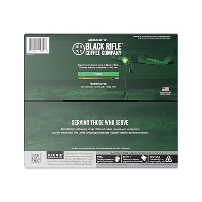 Black Rifle Coffee Company Beyond Black, 50 Count, Dark Roast K Cups - Single Serve K Cups Coffee Pods - Kcup Pods Compatible with Keurig 1.0 & 2.0 - Made from Arabica Beans