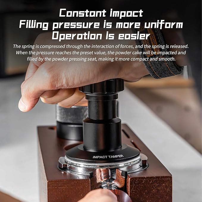 Irishom Coffee Hand Tamper 25-35lb Adjustable Pressure 4 Spring System Detachable Espresso Tamper 304 Stainless Steel