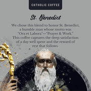 Catholic Coffee St. Benedict | Chocolate Hazelnut Flavored Medium Roast Whole Bean Coffee – Dark Chocolate & Hazelnut Notes | 12oz Bag – Catholic Gift Inspired by Monastic Tradition (Pack of 2)