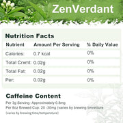ZenVerdant Premium Jasmine Green Tea Loose Leaf, 12oz | 7x Scented, Low Caffeine, High Antioxidant | Cold Brew Ready, Smooth Taste, Natural Floral Notes
