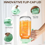 Load image into Gallery viewer, Glass Pitcher with Lid, 64 OZ Mason Jar Pitcher Double Leak Proof, 2 Quart Breast Milk Storage Containers for Fridge, Wide Mouth Glass Jar for Sun Tea, Juice, Cold Brew Coffee