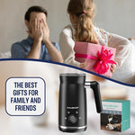 Load image into Gallery viewer, HAUSHOF Electric Milk Frother, 4-in-1 Milk Frother and Steamer, Large Capacity, Automatic Warm and Cold Foam Maker and Milk Warmer for Coffee, Latte, Macchiato, Cappuccino, Hot Chocolate, Black