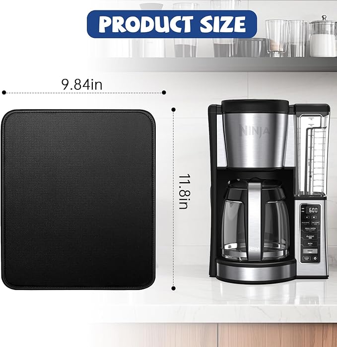 Sliding Pad for Ninja Drip Coffee Maker (13.77"×9.8")- Smooth Glide with Anti-Slip Base - Perfect Accessories Fit for Ninja 12 Cup Programmable Coffee Maker