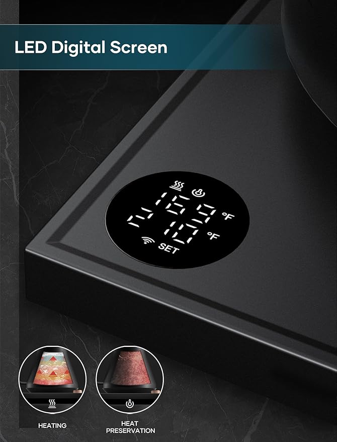 Electric Kettle, Gooseneck Electric Kettle, ±1℉ Precise Temperature Control, Stainless Steel Interior, Quick Heating for Pour Over Coffee, Tea & Boiling Water, 0.9L (Black)