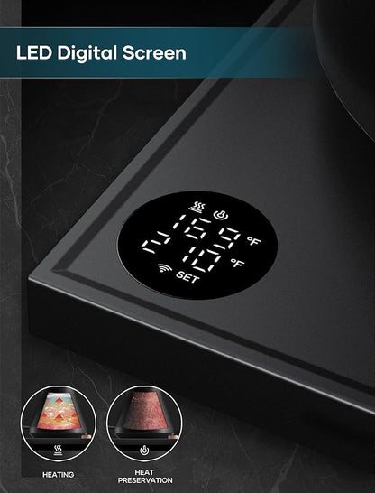 Electric Kettle, Gooseneck Electric Kettle, ±1℉ Precise Temperature Control, Stainless Steel Interior, Quick Heating for Pour Over Coffee, Tea & Boiling Water, 0.9L (Black)