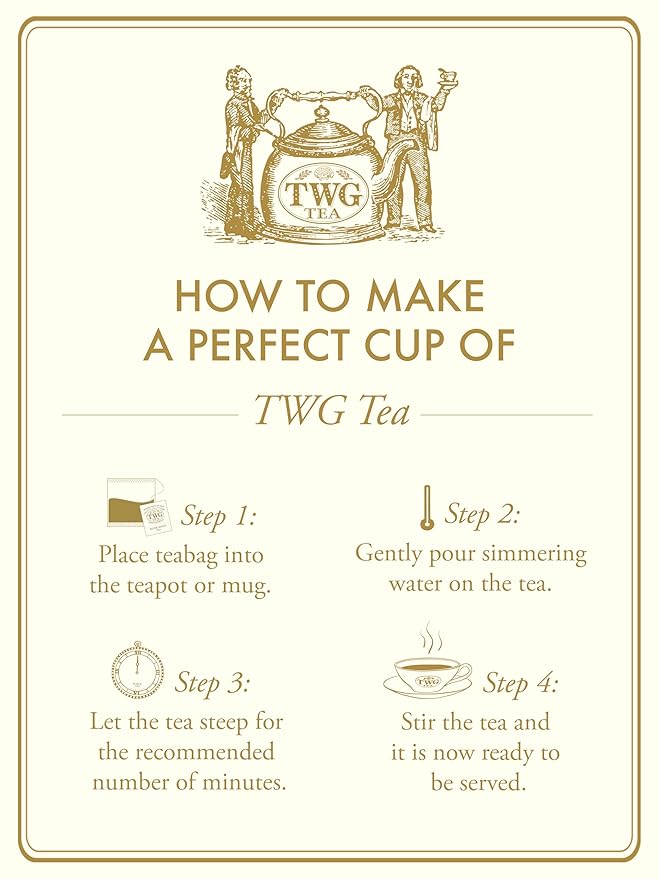 TWG Tea | Breakfast Earl Grey | Black Tea | Bergarmot | 15 Hand Sewn Cotton Teabags | Gift Set
