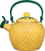 Load image into Gallery viewer, Whistling Tea Kettle for Stove Top Enamel on Steel Teakettle, Supreme Housewares Pineapple Design Teapot Water Kettle Cute Kitchen Accessories Teteras (2.1 Quart, Pineapple)