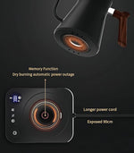 Load image into Gallery viewer, Gooseneck electric kettle,Auto Boil Detection, with Variable Temperature Control, Stainless Steel Inner, Ultra-Quiet 304 Stainless Steel,1200W Quick Heating, for Coffee, Tea &amp; Milk, 0.9L (Beige）