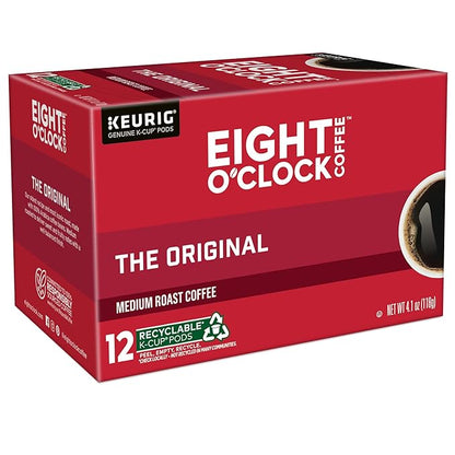 Eight O'Clock Coffee The Original, Keurig Single Serve K-Cup Pods, Medium Roast, 72 Count (6 Packs of 12)