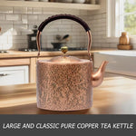 Load image into Gallery viewer, 67.6oz Copper Teapot, Tea Kettle For Stovetop Safe, Classic Non-Coating Pure Copper Tea Set with Stainless Steel Tea Ball For Loose Leaf, Large and Solid Tea Pot For 4-6 Cups (2000ml)