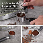 Load image into Gallery viewer, 51mm WDT Tool Espresso Accessories Kit,GdHaHSP Dosing Funnel and Puck Screen Set,Espresso Stirrer Distribution Tool,Espresso Whisk for espresso tools