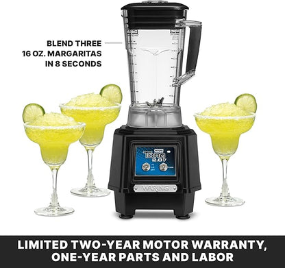 Waring Commercial TBB145P6 TORQ 2 Horsepower Blender, 2 speed Toggle Switch Controls, with 64 oz. BPA Free Container, 120V, 5-15 Phase Plug, Black