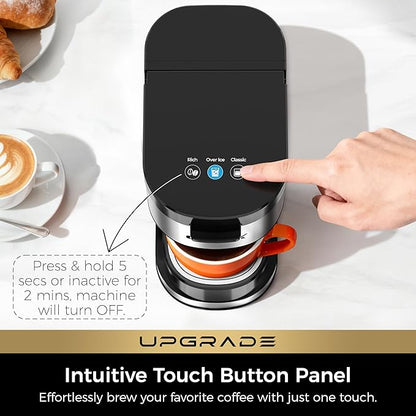 CHULUX Upgrade Single Serve Coffee Maker Machine for K Cup and Grounds with 2 Mins Brew One Cup, 3 Brew Choices, Removable 14oz Reservoir & Drip Tray