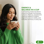 Load image into Gallery viewer, FreshDrinkUS, Premium Green Ginger Tea | 135 Tea Bags | Sencha Green Tea with Ginger, Lemongrass, Turmeric, Hibiscus &amp; Peppermint | Natural Herbal Blend | Comfort &amp; Refreshing, Vegan