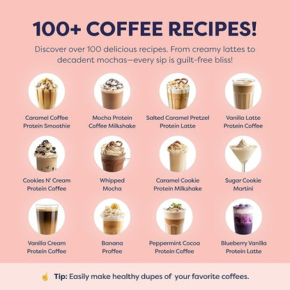 Hazelnut Protein Iced Coffee - Premium Whey Protein & Instant Iced Coffees - 100% Natural Cold Brew - Zero Artificial Flavors & Sweeteners, 80 mg Caffeine Per Serving, No Added Sugar, 20 Servings