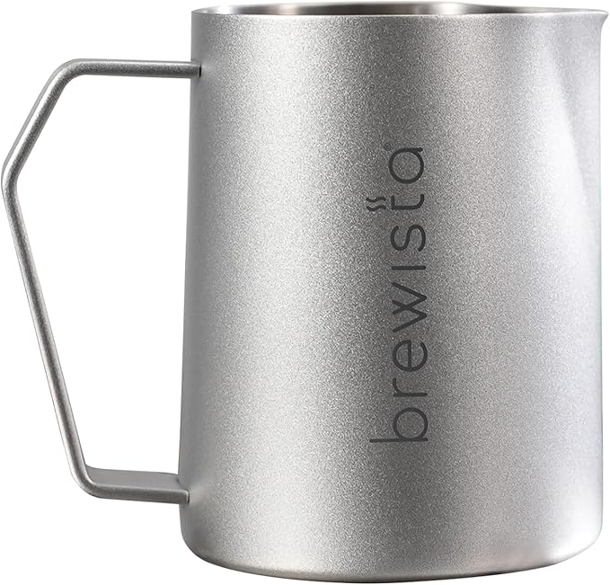 Brewista Precision Milk Frothing Pitcher, Steaming Jug, Coffee, Espresso Machine Accessories for Barista, Latte Art, Cappuccino, Stainless Steel Cup, 24 oz/720 ml, Silver