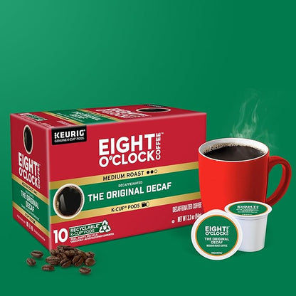 Eight O'Clock Coffee Original Decaf, Keurig Single Serve K-Cup Pods, 60 Count (6 packs of 10)