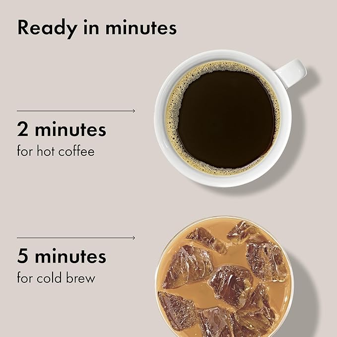 OXO Brew Rapid Brewer - Portable Coffee Maker, Fast Manual Hot & Cold Brew, Small Handheld Brewer, Compact Travel Coffee Maker