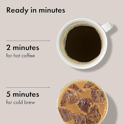 OXO Brew Rapid Brewer - Portable Coffee Maker, Fast Manual Hot & Cold Brew, Small Handheld Brewer, Compact Travel Coffee Maker