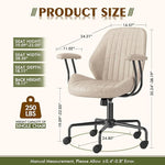 Load image into Gallery viewer, High Back Office Chair,Modern Swivel Office Chair,Brown Suede Fabric Gaming Chair,Height Adjustable Home Office Desk Chair with Lumbar Support