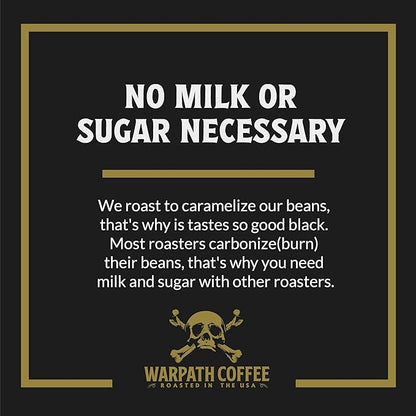 Warpath Coffee Medium Roast Whole Bean Coffee, Summer Blend, High Caffeine, Extra Strong Roasted 100% Arabica Coffee Beans Whole, Caribbean Inspired Blue Mountain Blend, Created by Navy SEALs, 12oz