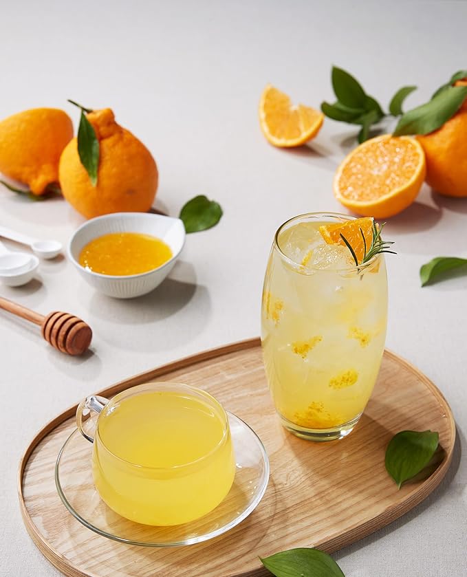 Damtuh Honey Jeju Hallabong Tangerine Preserves Tea – Natural Sweetness with Real Tangerine Slices, No Artificial Additives – Perfect for Tea, Jam, or Salad Dressing – 2.2lb 1000g