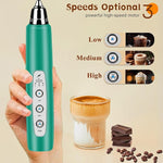 Load image into Gallery viewer, Milk Frother Handheld Rechargeable, Frother Wand Drink Mixer Electric Whisk for Coffee, Detachable With 3 Stainless Whisks, Hand Mixer for Lattes, Cappuccino, Matcha, Egg, No Stand, Green